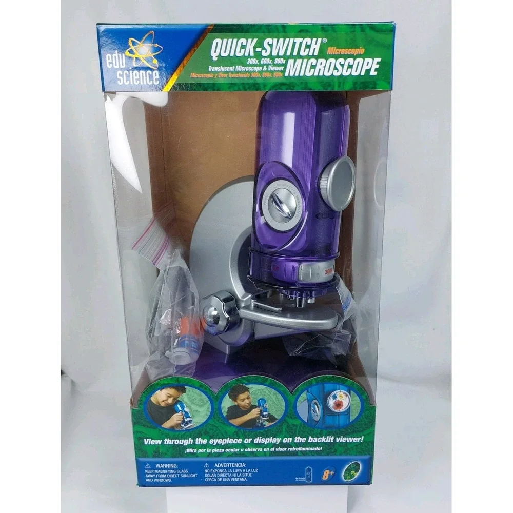 Toys R Us Edu Science Quick Switch Microscope‎ 86 Pieces Tested 8+ New Open Box